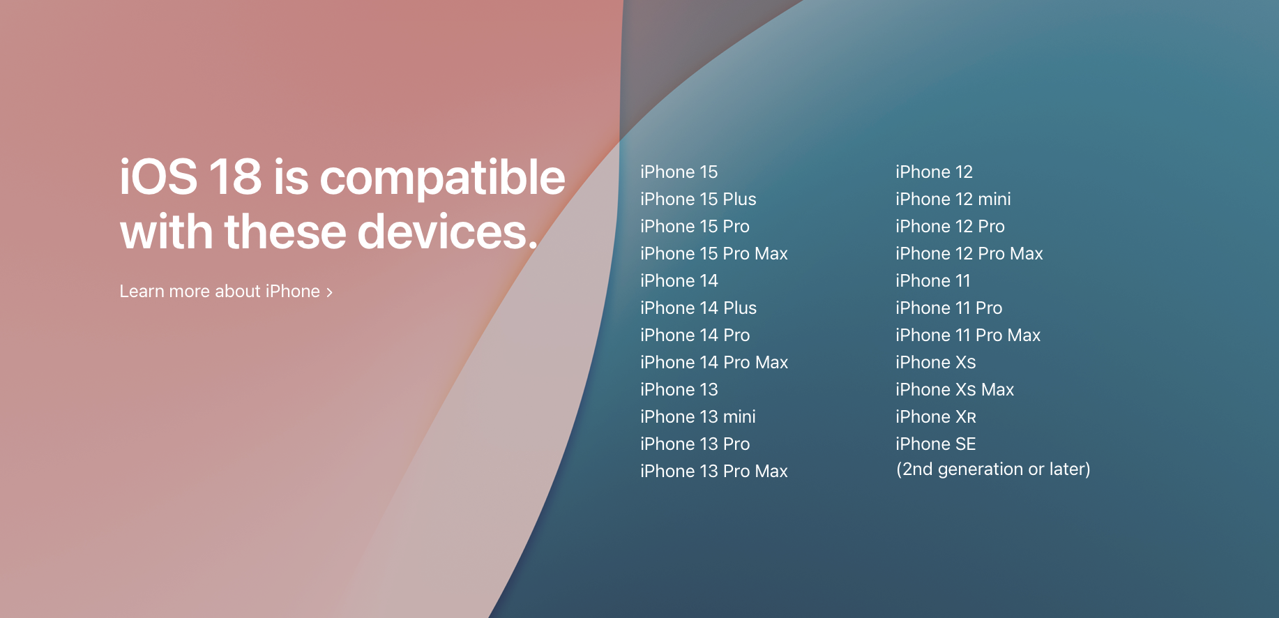 iOS 18 支持机型、可以升级的 28 款机种清单一次看 - 随时搬砖