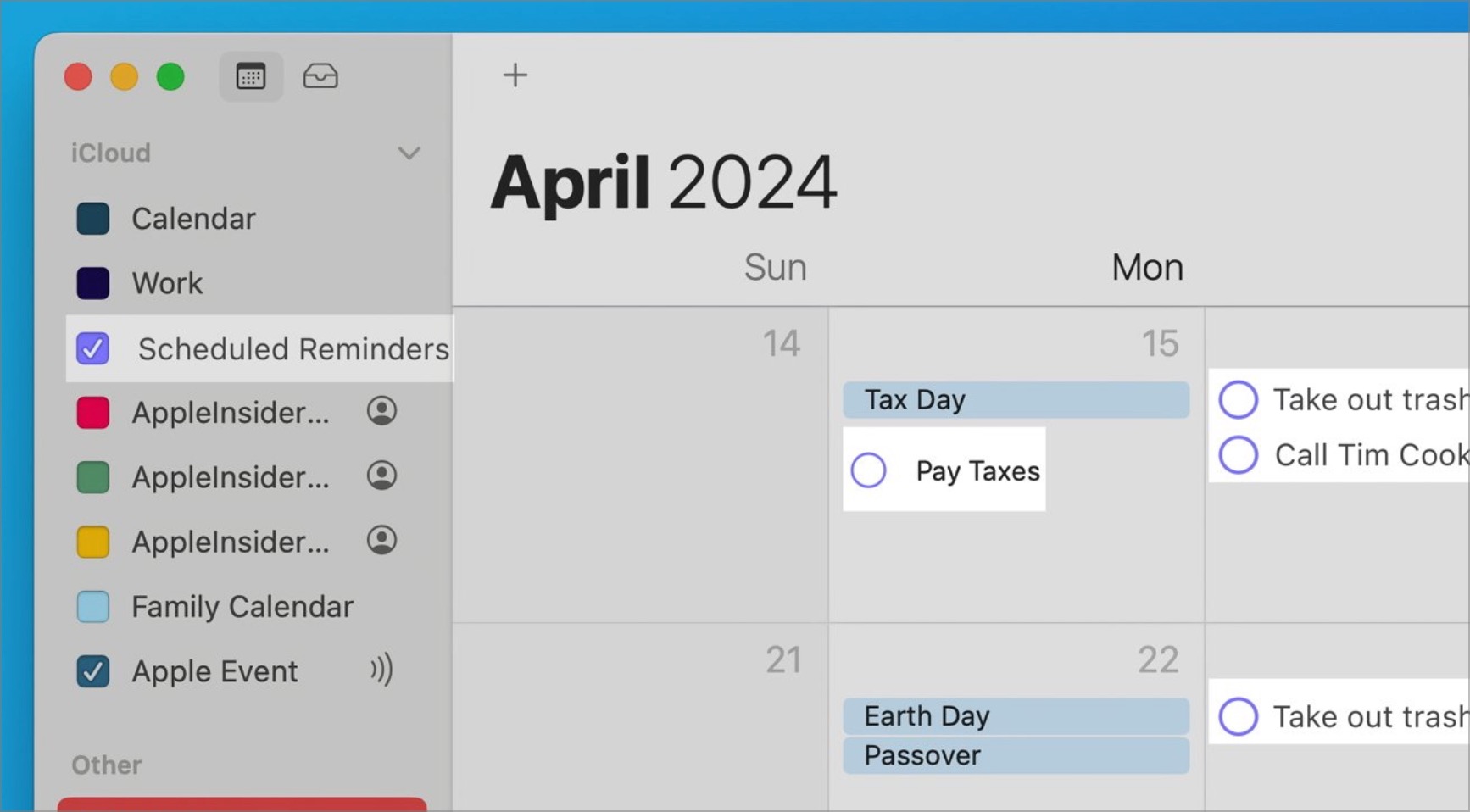 iOS 18 与 macOS 15 将整合日历、待办事项，用起来更直觉 - 随时搬砖
