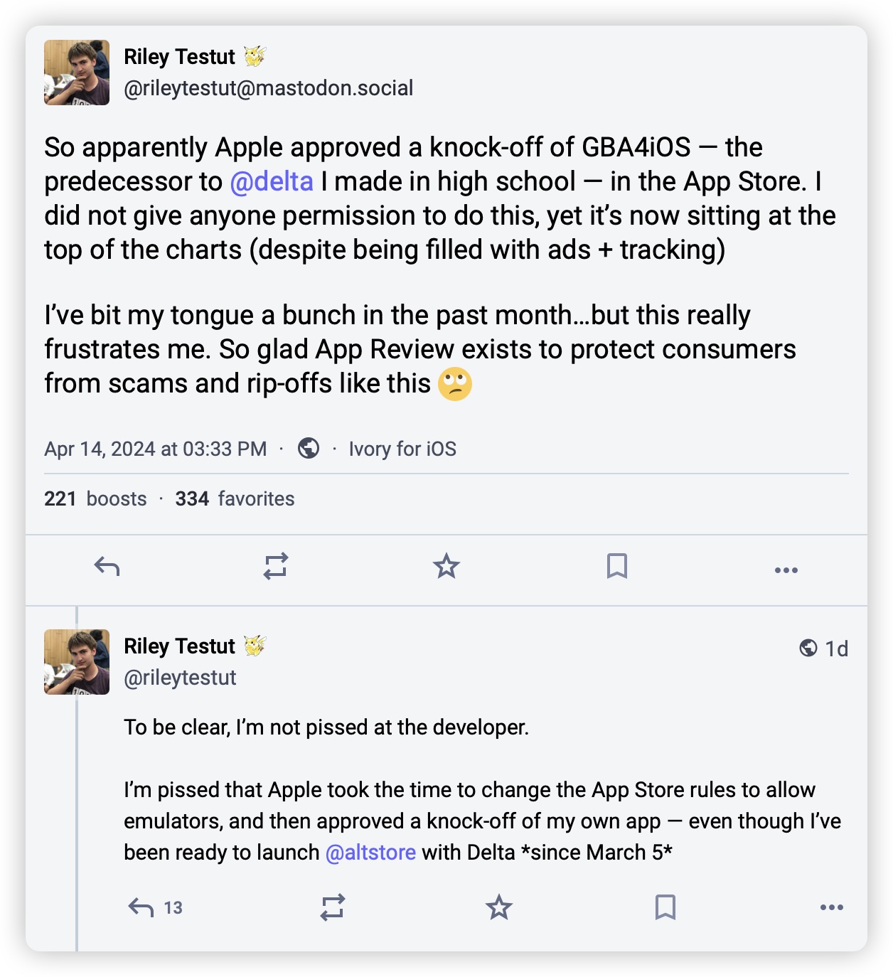 iPhone 游戏模拟器 iGBA 上架 App Store 一天就被下架，终于知道原因了 - 随时搬砖
