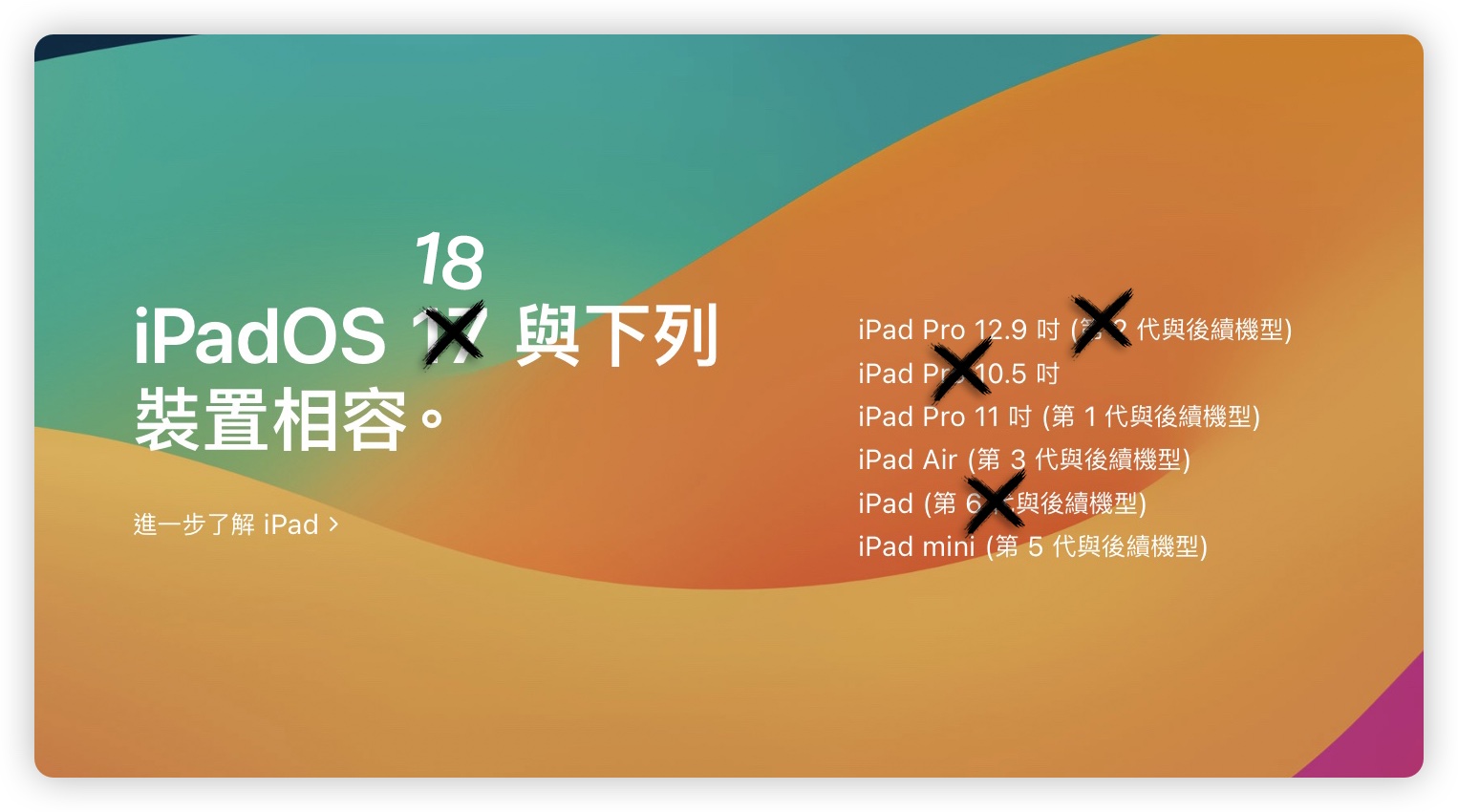 iPadOS 18 支持机型曝光！可能有 3 款 iPad 无法升级 - 随时搬砖