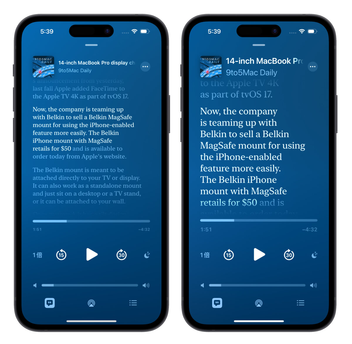 Apple Podcast 逐字稿使用教学：找关键字、复制、翻译、调整字体大小都 OK - 随时搬砖